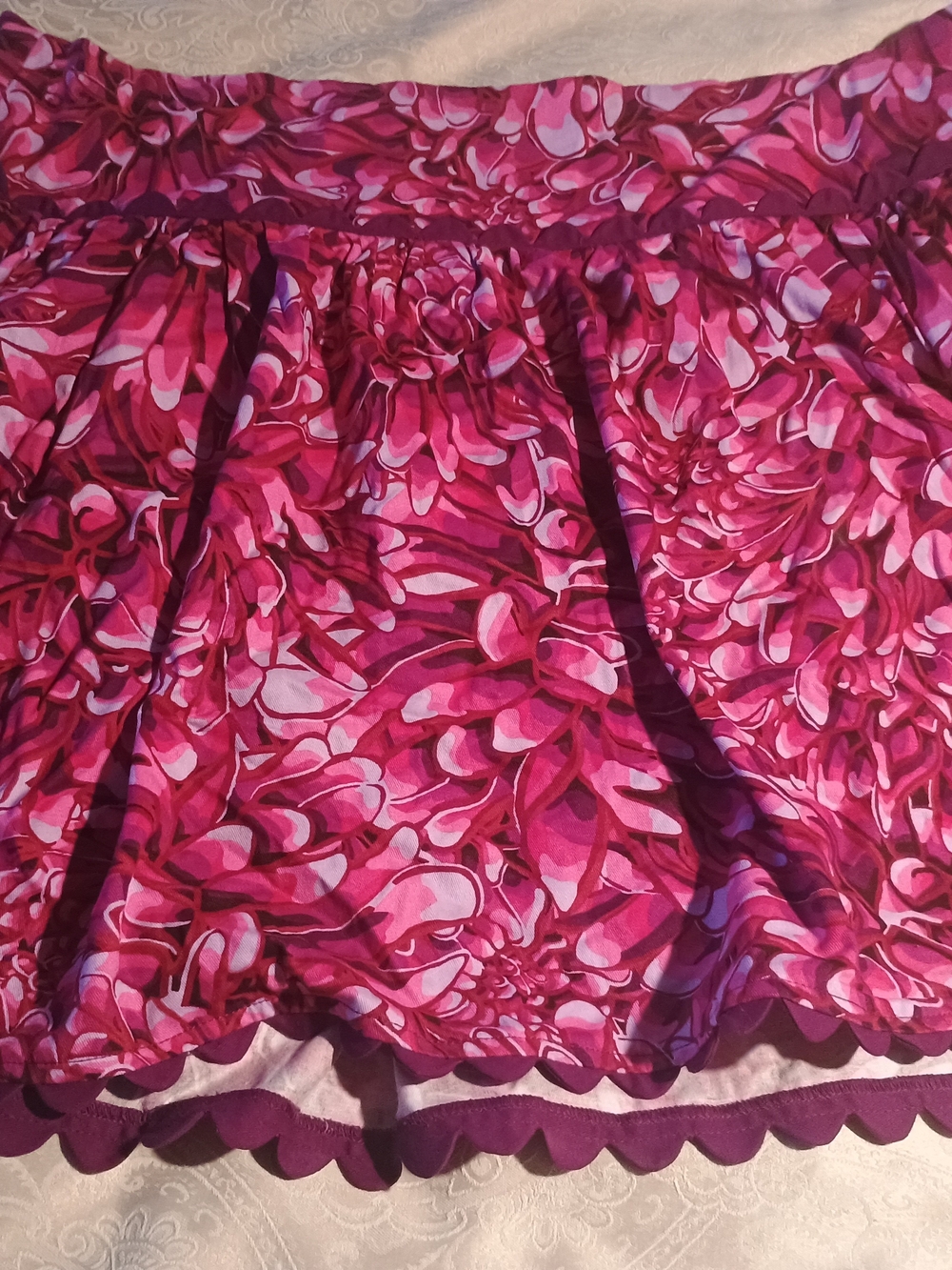Kika Vargas Fuchsia & Magenta Floral Skater Skirt